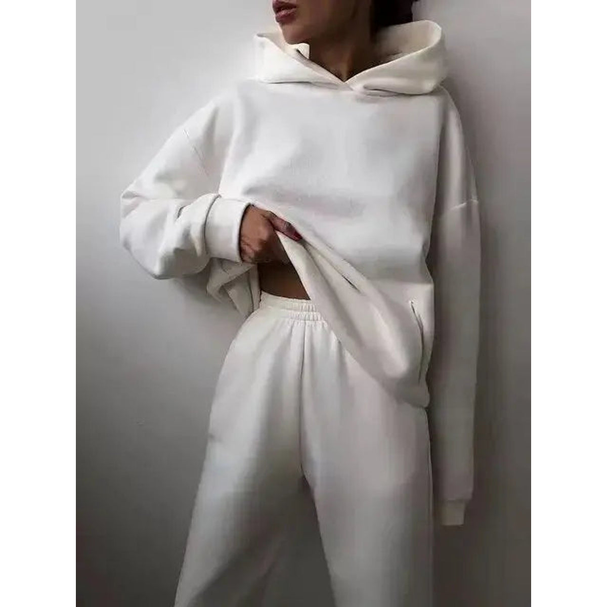 Hoodie and Sweatpants Set Women Casual Sporty Outfit Comfortable Chic 9