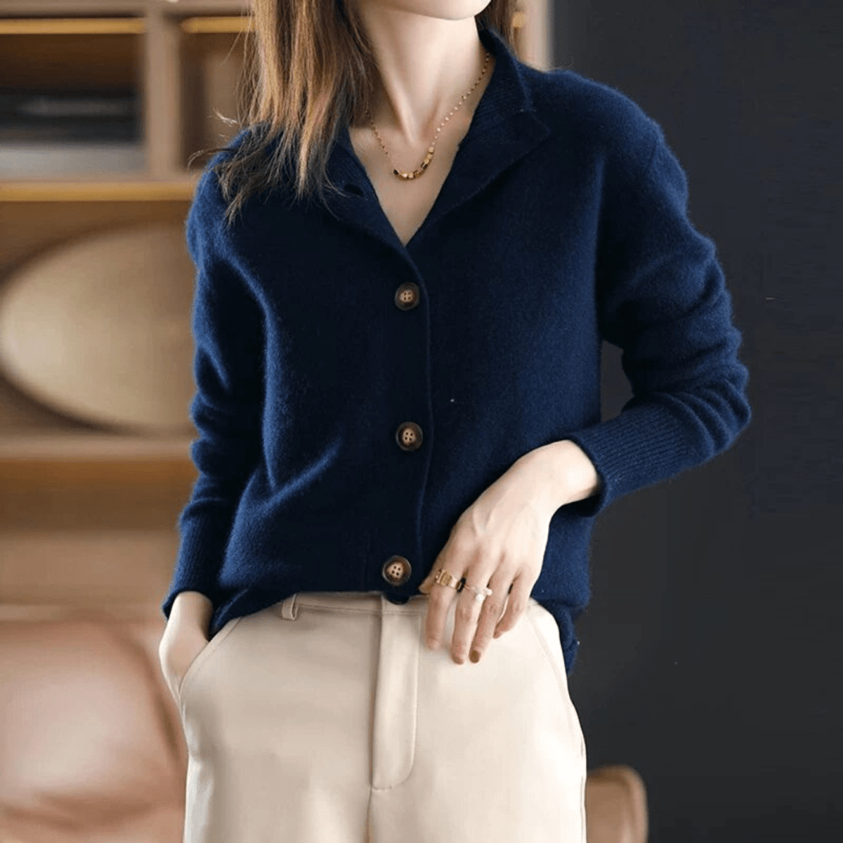 Knit Gilet Women Cashmere Blend Stylish Fall Layer Casual 7