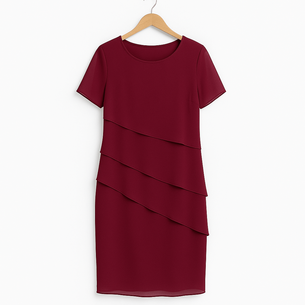Layered Chiffon Dress Women Elegant Casual Formal Summer Wedding Guest 1