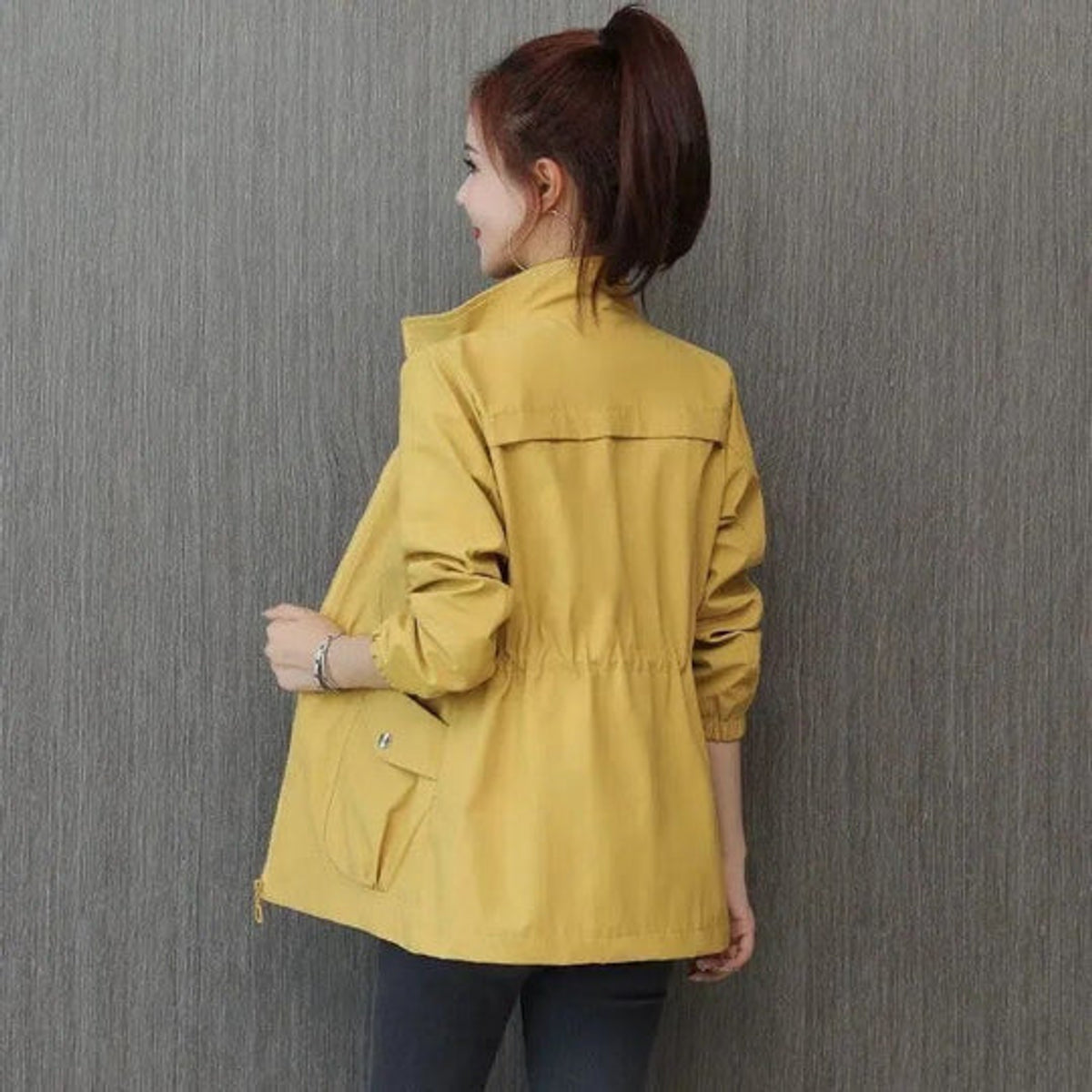 Lightweight Waterproof Trench Coat Women Elegant Versatile Outerwear 0