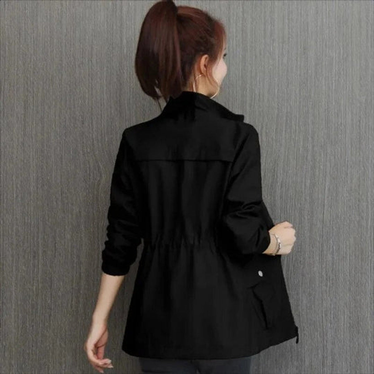Lightweight Waterproof Trench Coat Women Elegant Versatile Outerwear 3