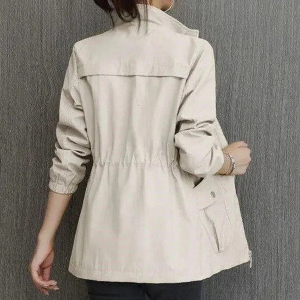 Lightweight Waterproof Trench Coat Women Elegant Versatile Outerwear 4