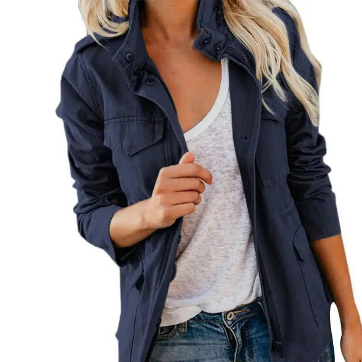 Lightweight Windproof Jacket Women Adjustable Fit Outdoor Wear Casual 5