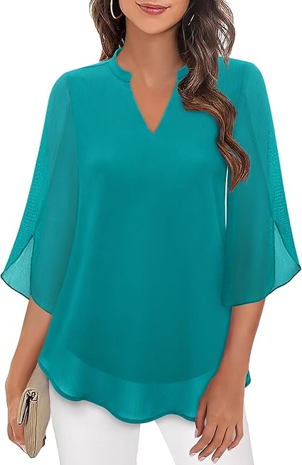 Lightweight Women's Blouse Elegant Casual Wear Versatile Stylish Top 2