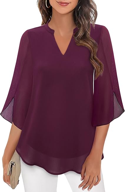 Lightweight Women's Blouse Elegant Casual Wear Versatile Stylish Top 8
