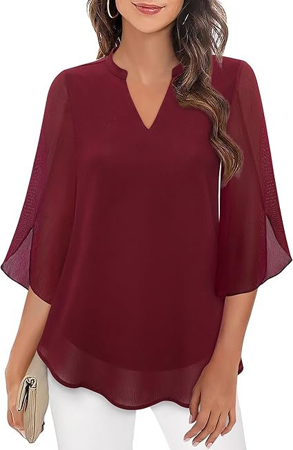 Lightweight Women's Blouse Elegant Casual Wear Versatile Stylish Top 9