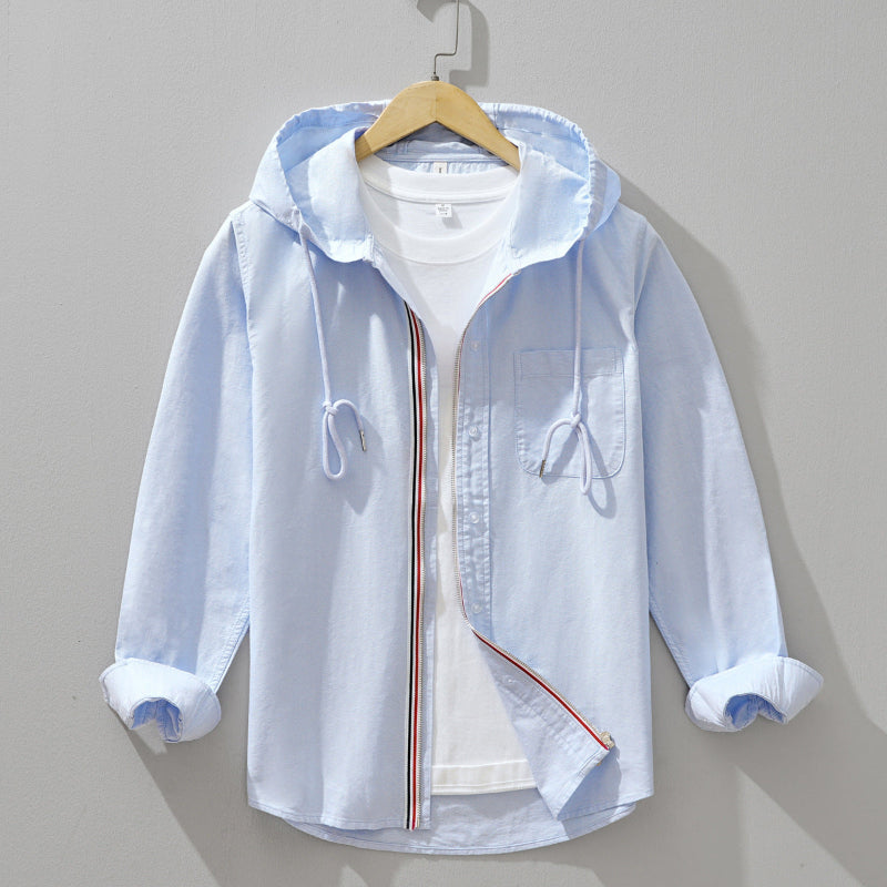 Linen Hoodie Lightweight Breathable Casual Layering Piece for Everyday Style 0