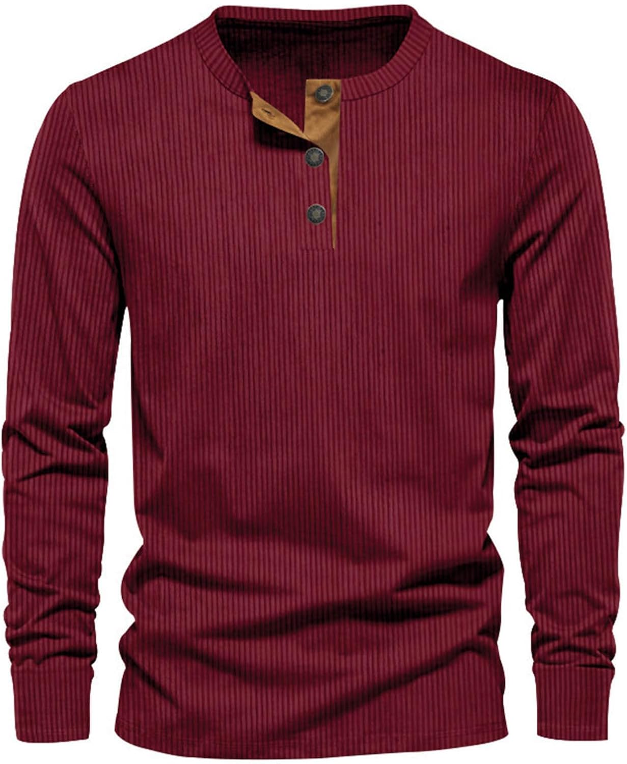 Long-Sleeved Shirt Men Soft Cord Fabric Casual Chic Comfortable Fit 0