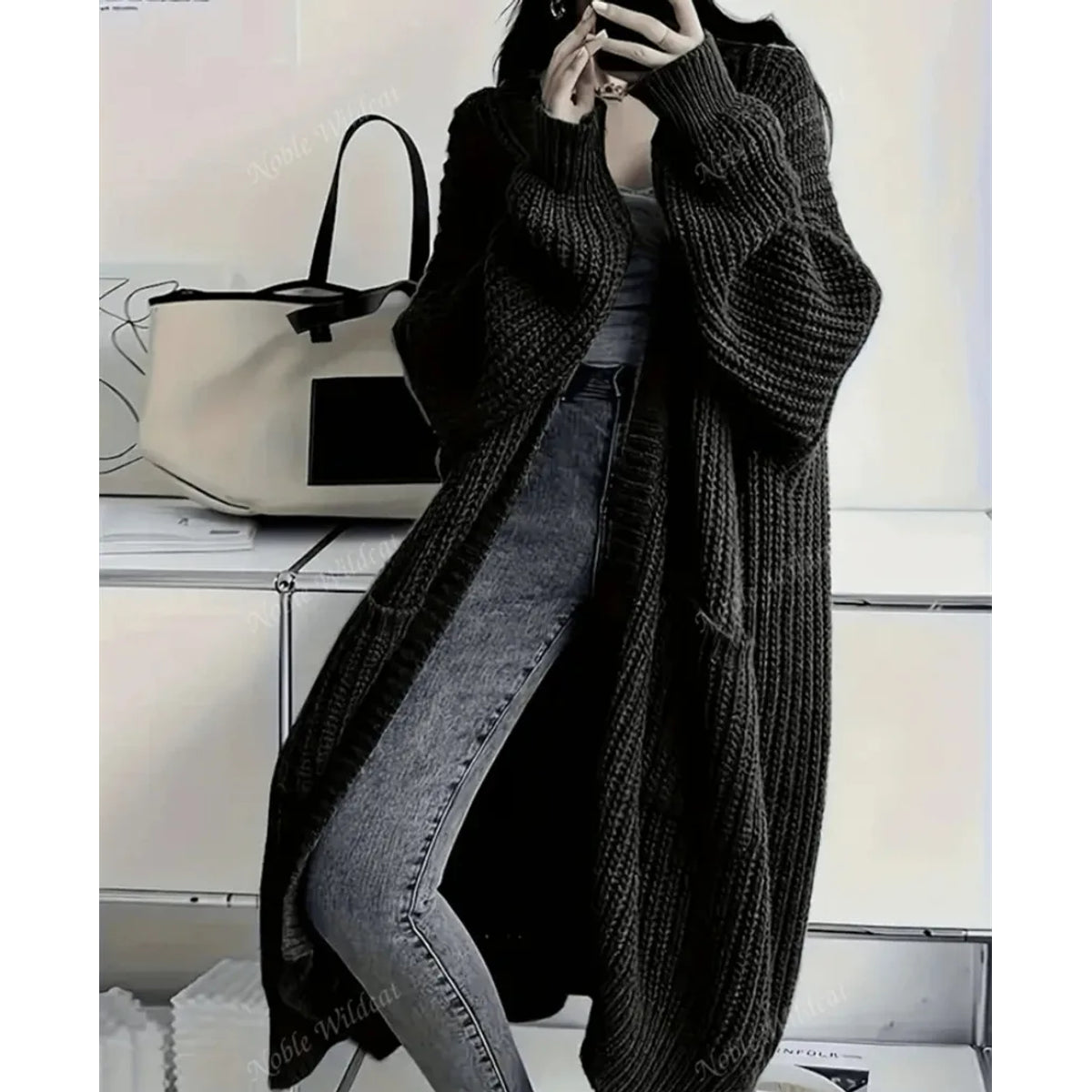 Long Cardigan Women Cozy Confidence Soft Knit Layer Stylish Casual