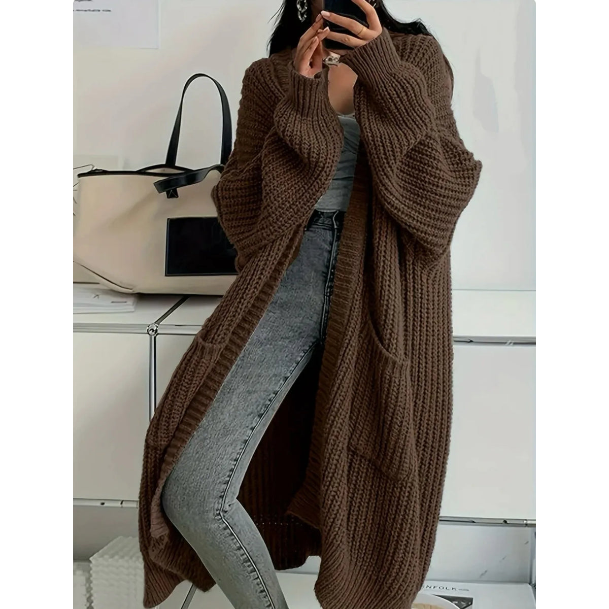 Long Cardigan Women Cozy Confidence Soft Knit Layer Stylish Casual