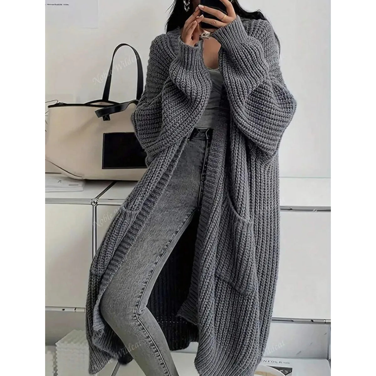 Long Cardigan Women Cozy Confidence Soft Knit Layer Stylish Casual