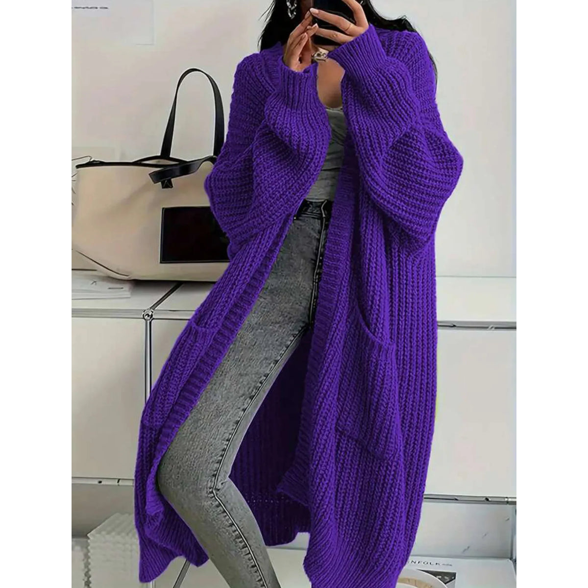 Long Cardigan Women Cozy Confidence Soft Knit Layer Stylish Casual