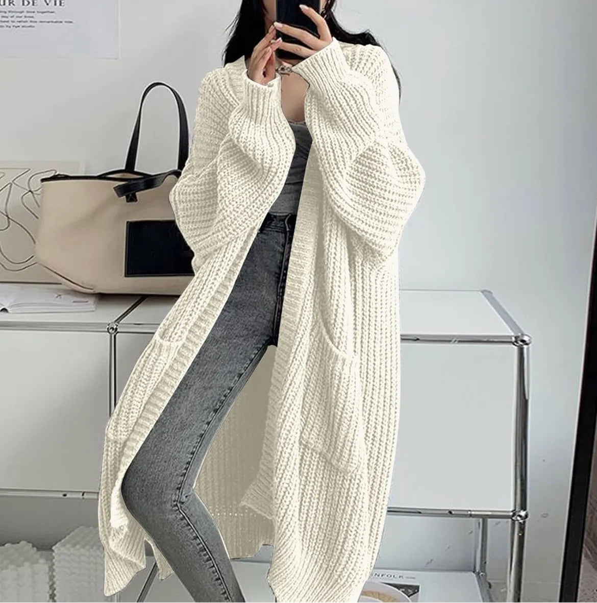 Long Cardigan Women Cozy Confidence Soft Knit Layer Stylish Casual