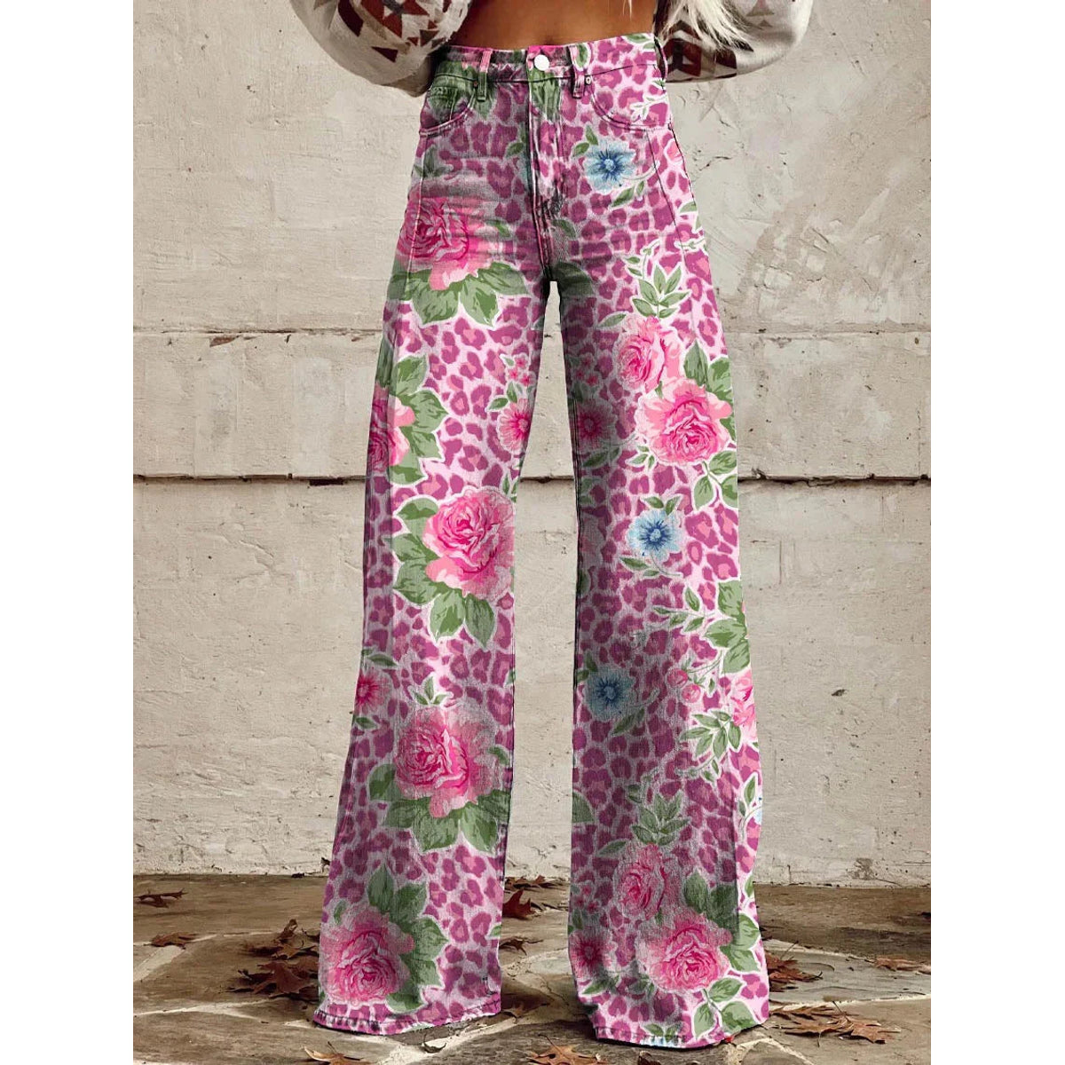 Long Denim Pants Women Casual Chic Wide Leg Summer Style 10