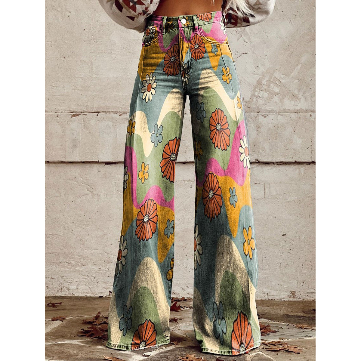 Long Denim Pants Women Casual Chic Wide Leg Summer Style 11