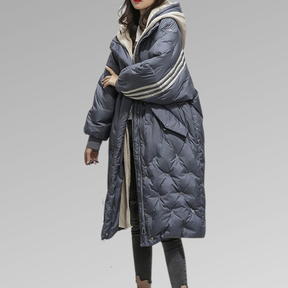 Long Puffer Jacket Women Chic Winter Style Premium Warmth 1