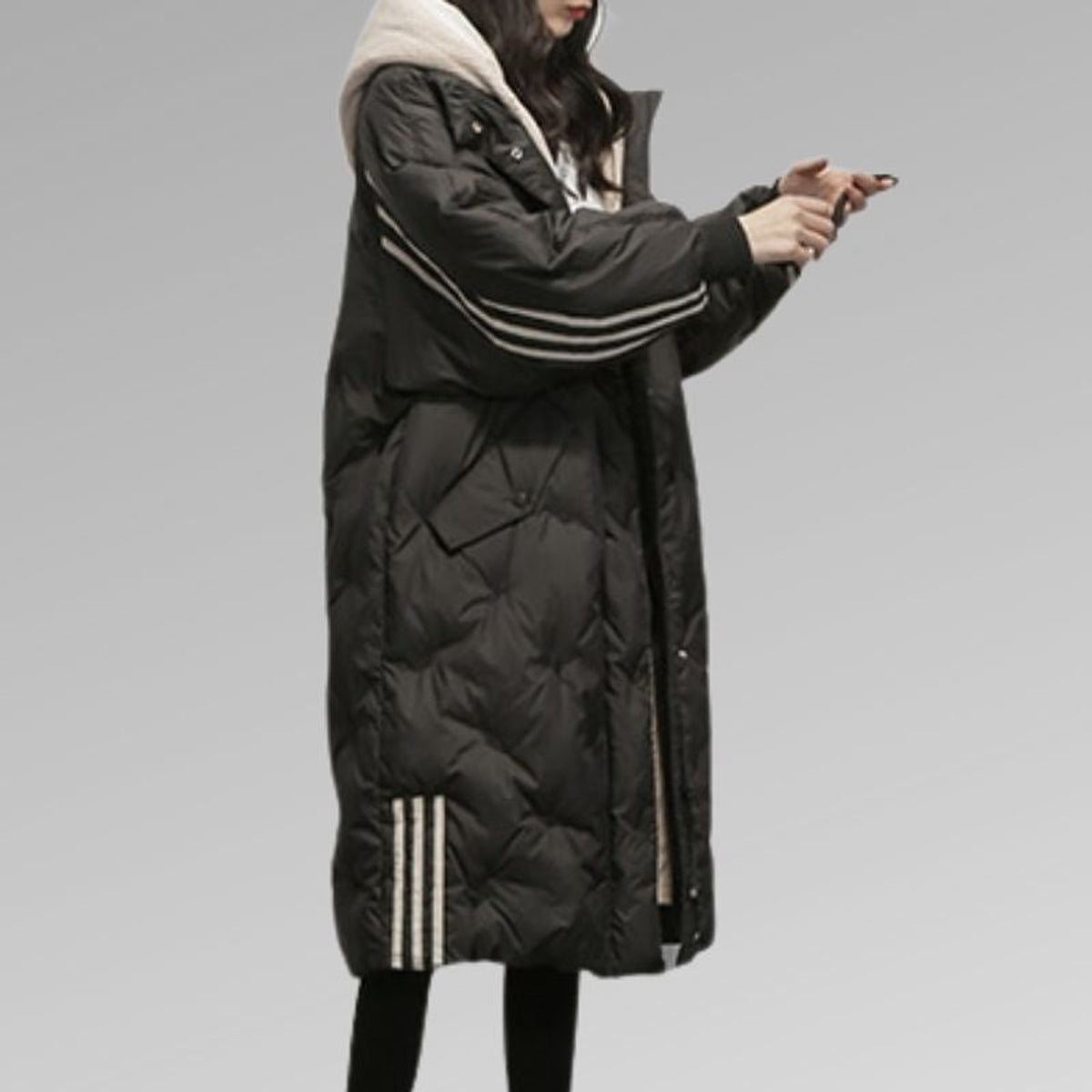 Long Puffer Jacket Women Chic Winter Style Premium Warmth 3