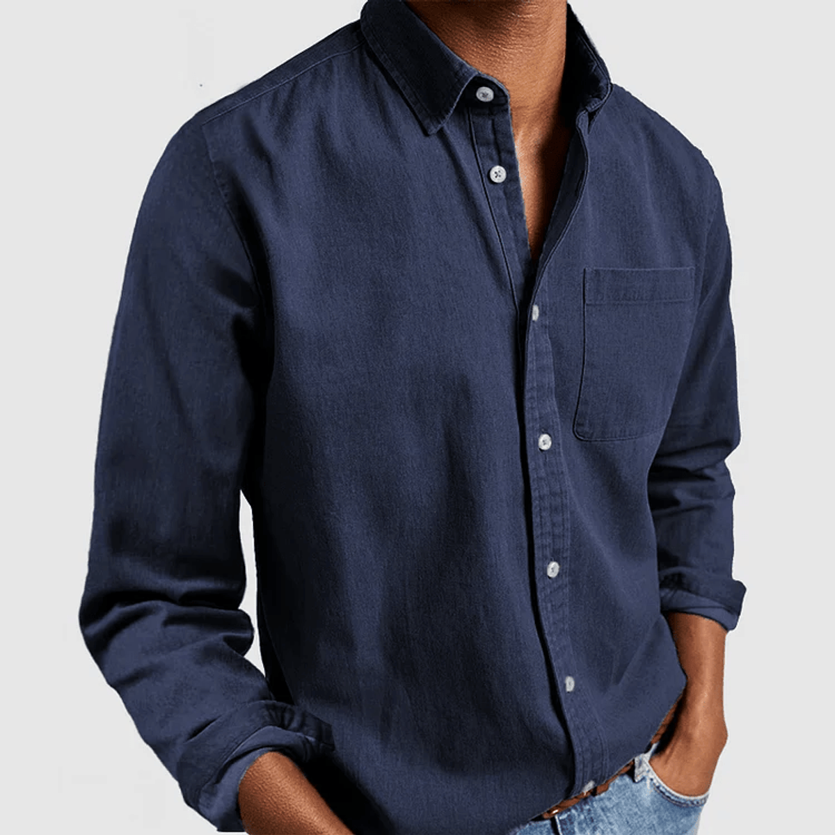 Long Sleeve Shirt Men Classic Versatile Design Timeless Look 0