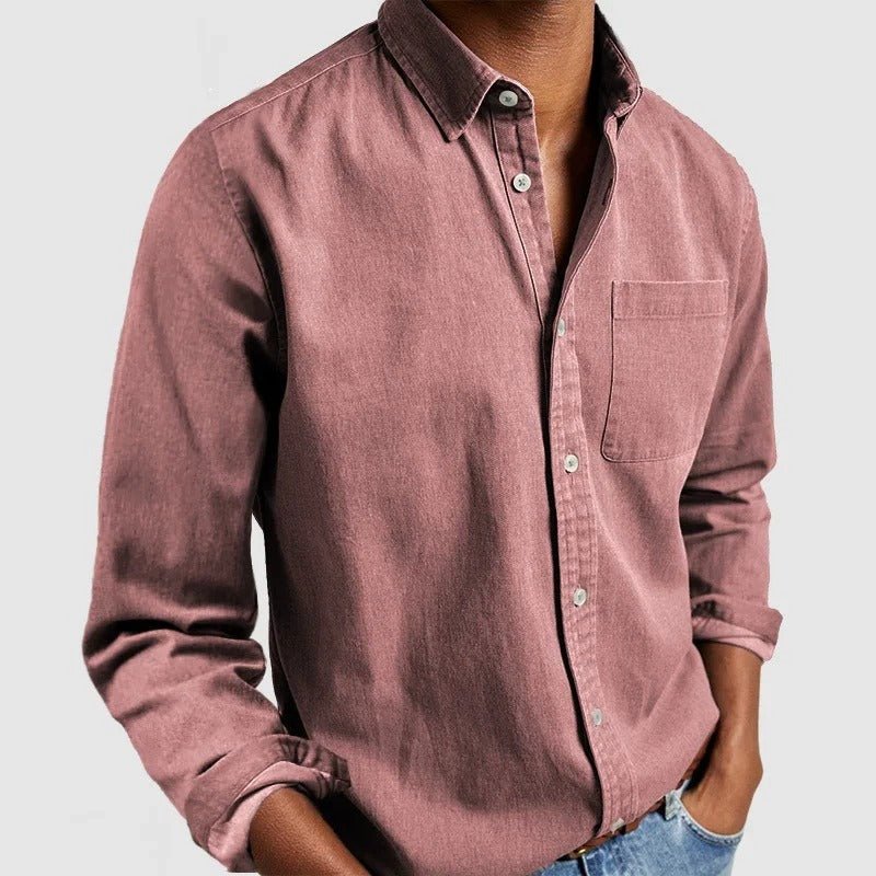 Long Sleeve Shirt Men Classic Versatile Design Timeless Look 11