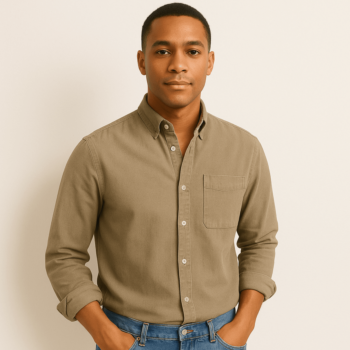 Long Sleeve Shirt Men Classic Versatile Design Timeless Look 2