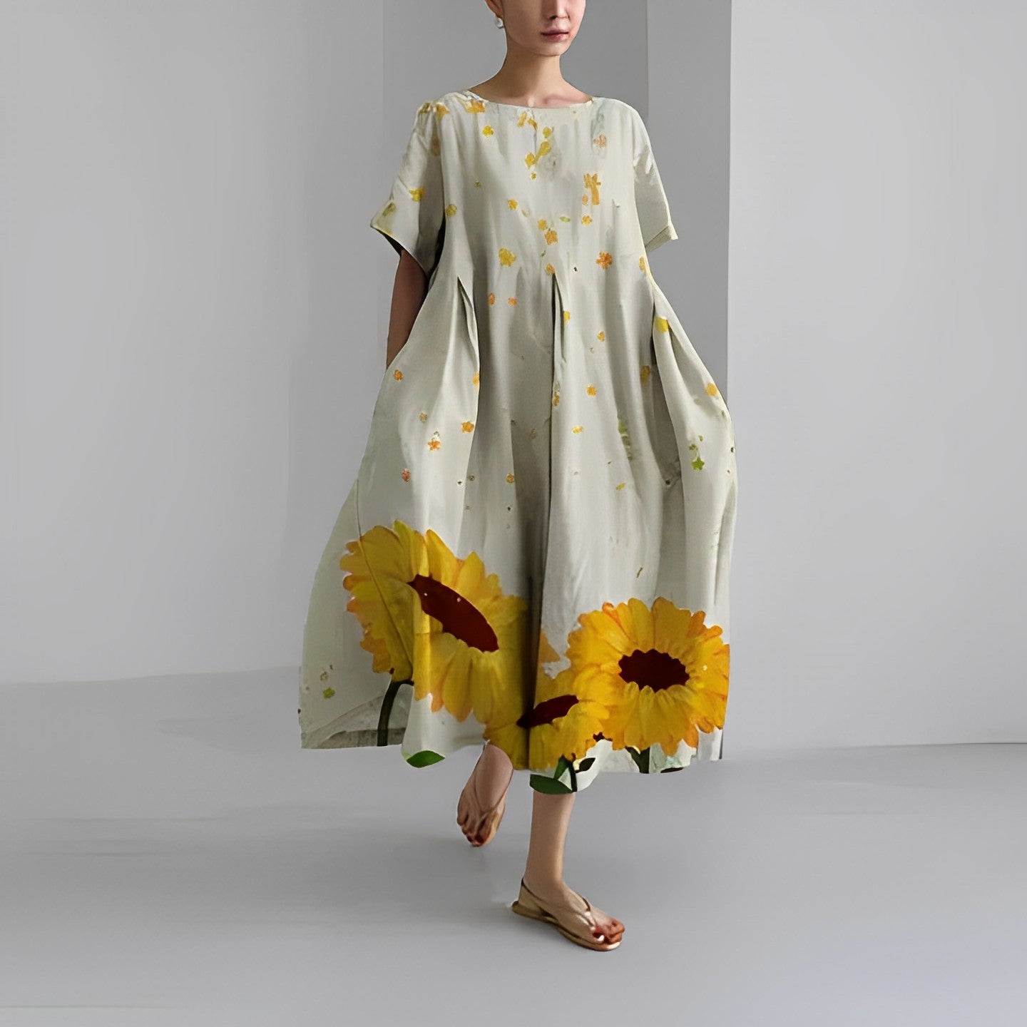 Loose Printed Women's Dress Casual Chic Summer Style 2