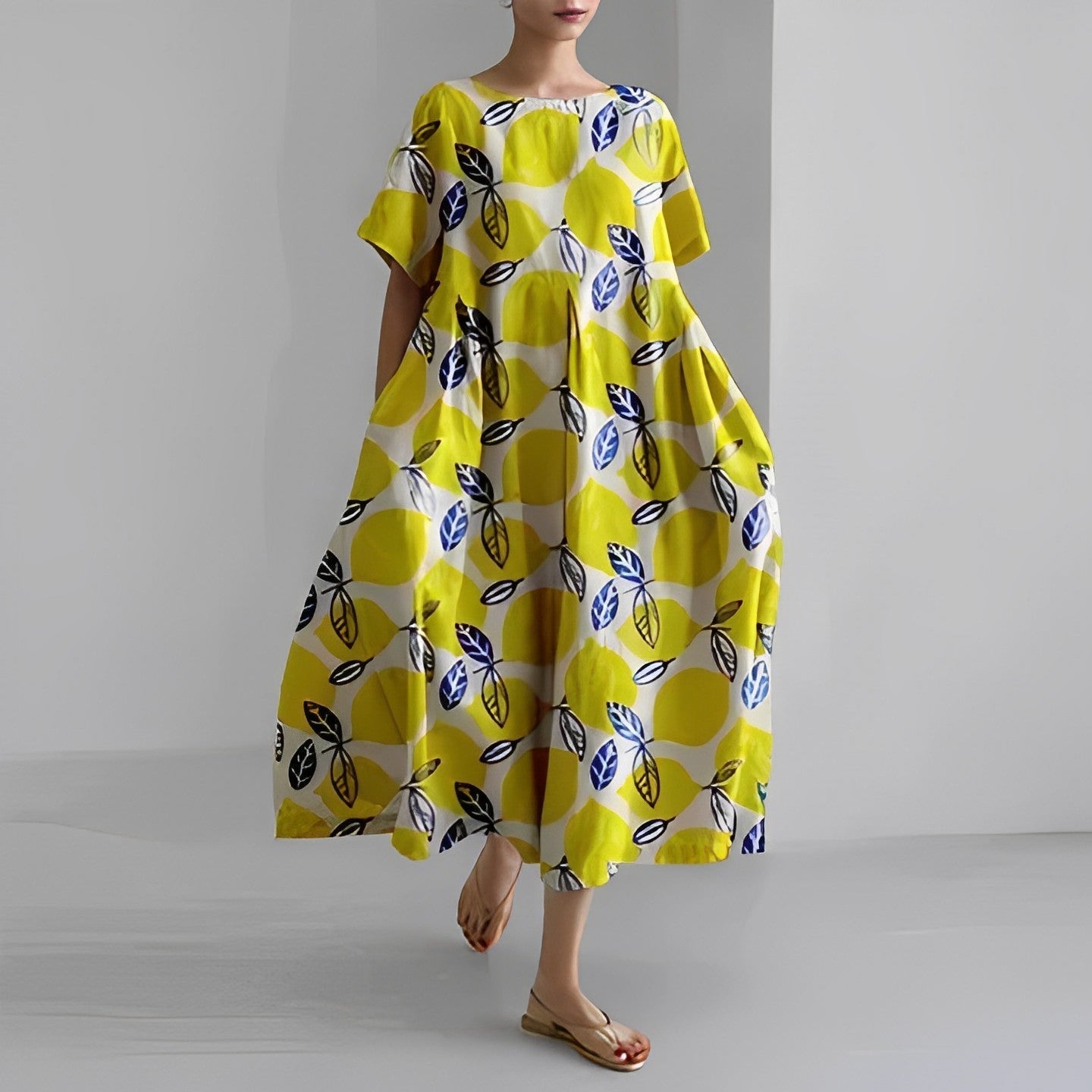 Loose Printed Women's Dress Casual Chic Summer Style 4
