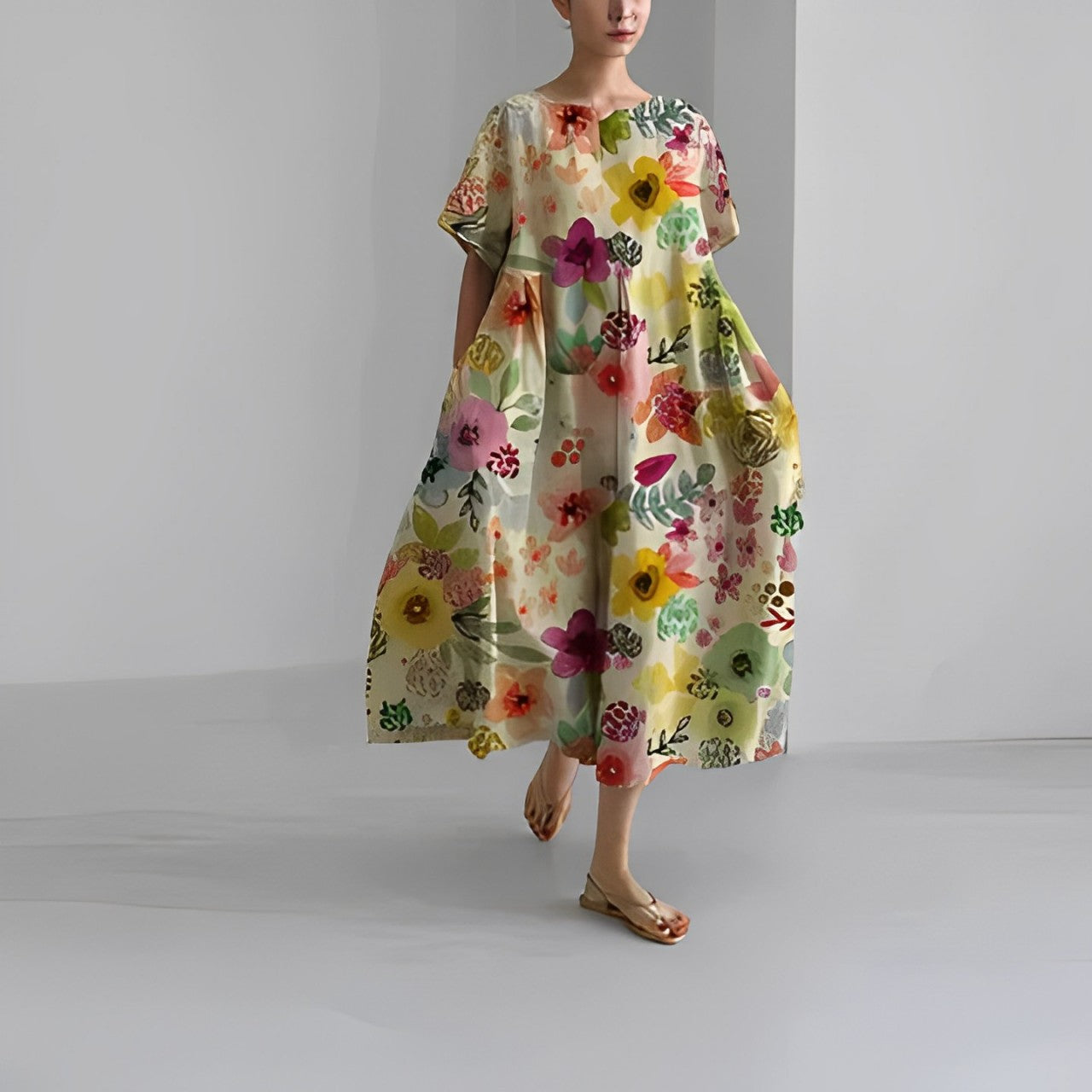 Loose Printed Women's Dress Casual Chic Summer Style 6