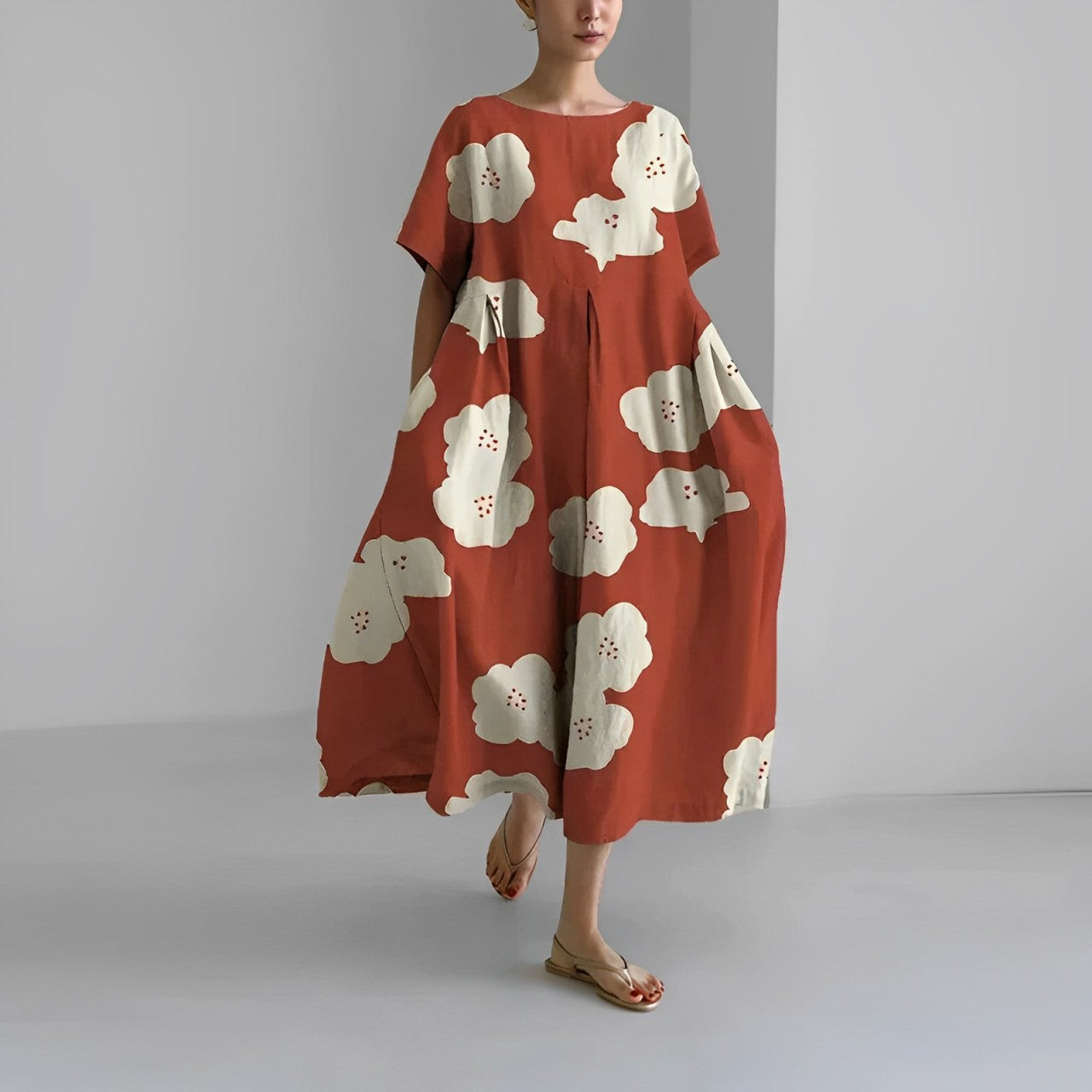 Loose Printed Women's Dress Casual Chic Summer Style 7