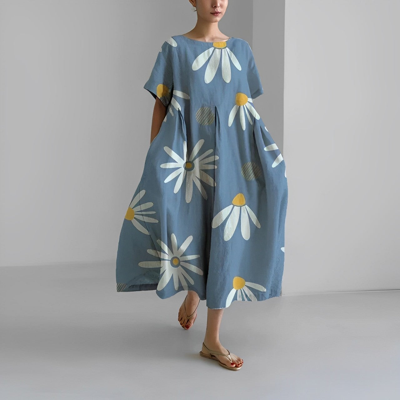 Loose Printed Women's Dress Casual Chic Summer Style 8