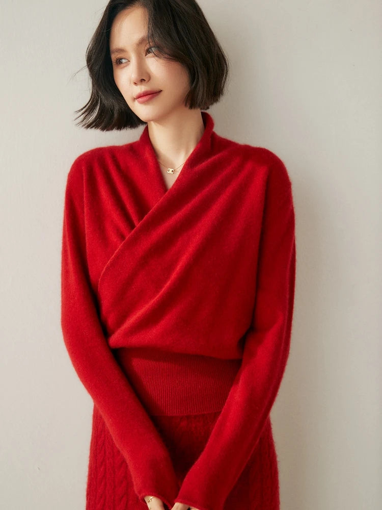 Luxe Cashmere Sweater Women Sophisticated Silhouette Comfortable Fit 4