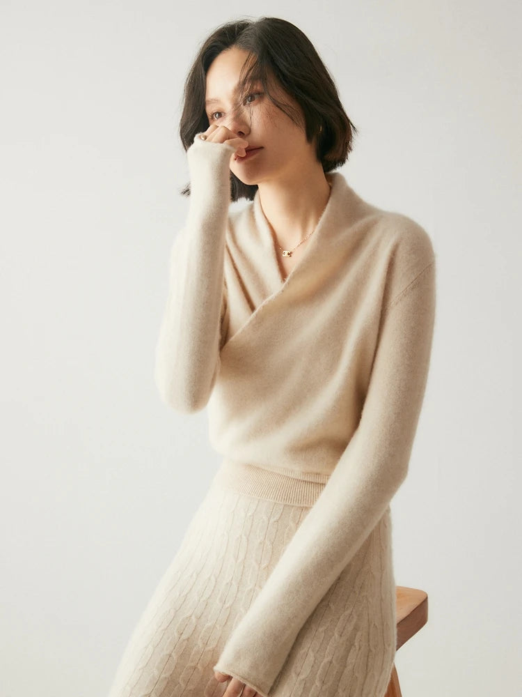 Luxe Cashmere Sweater Women Sophisticated Silhouette Comfortable Fit 5