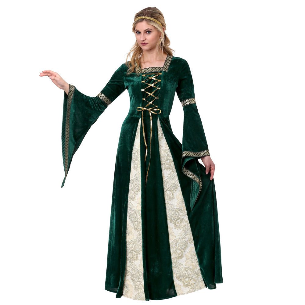 Maxi Dress Womens Halloween Costumes Traditional Royal Style Elegant 0