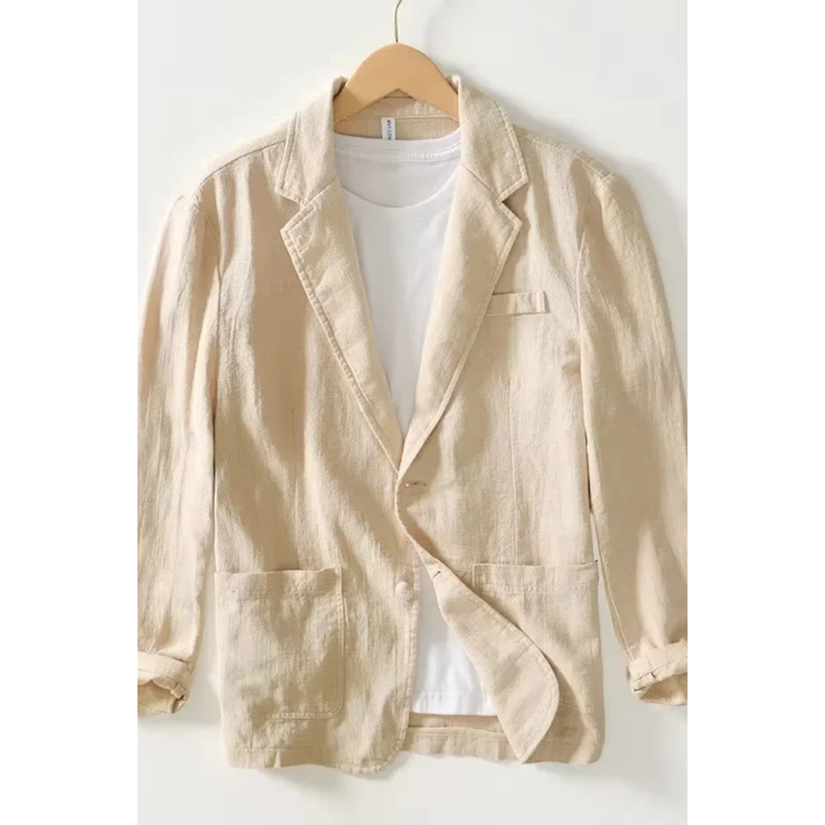Men Casual Linen Summer Blazer Medium Grey Relaxed Fit 1