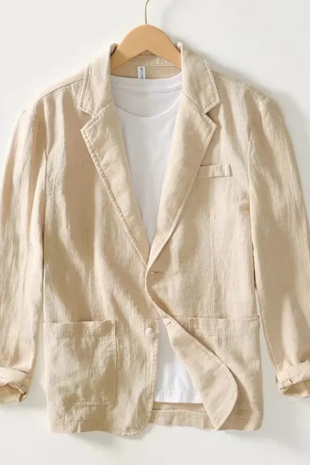 Men Casual Linen Summer Blazer Medium Grey Relaxed Fit 1