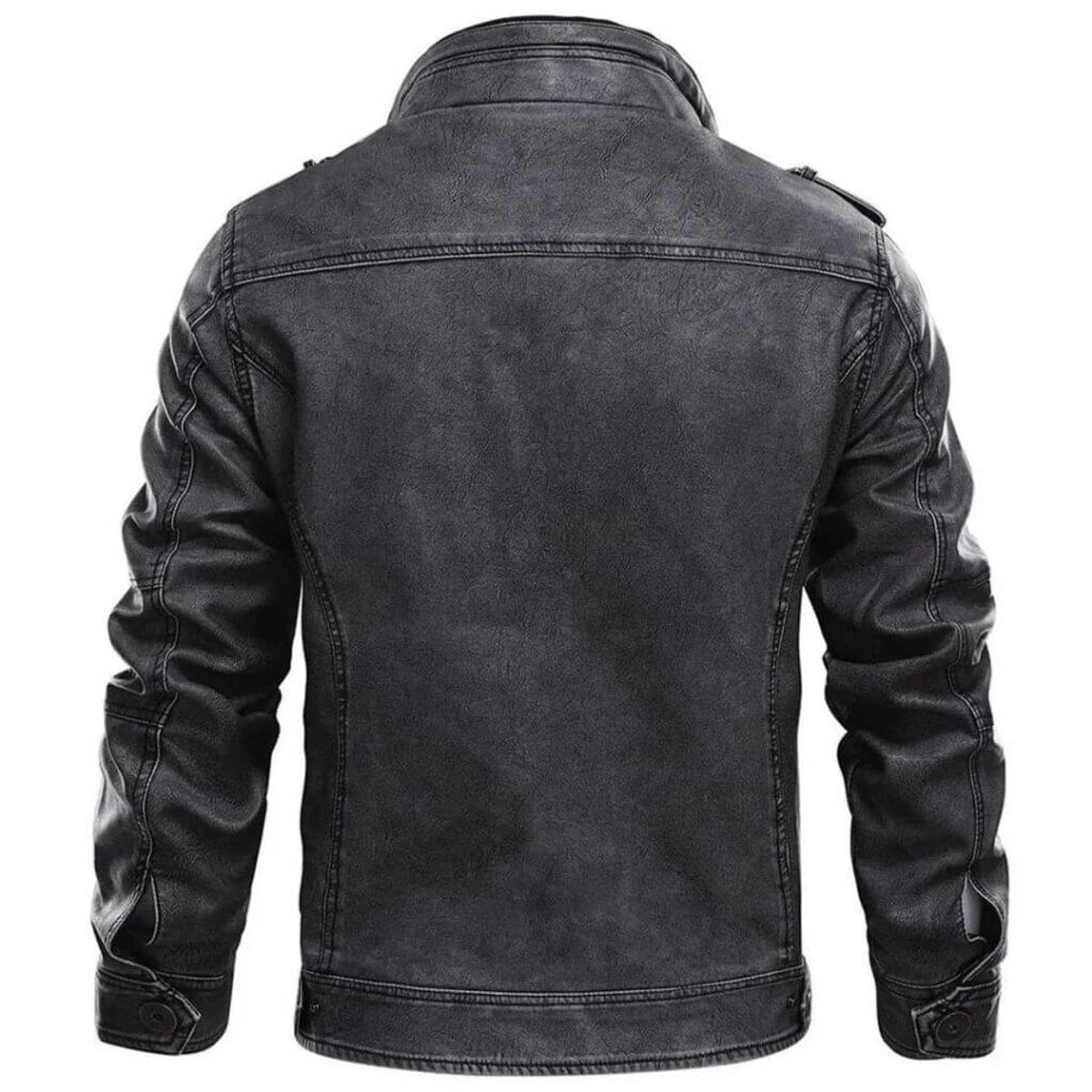 Men's Black Leather Jacket Classic Real Leather Bomber Style