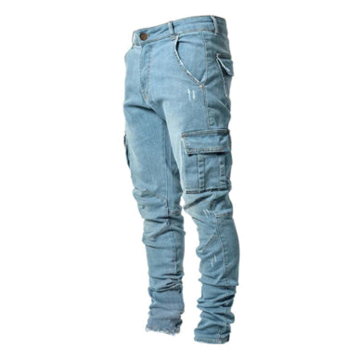 Men's Cargo Pants Multi-Pocket Tactical Outdoor Trousers Black 0