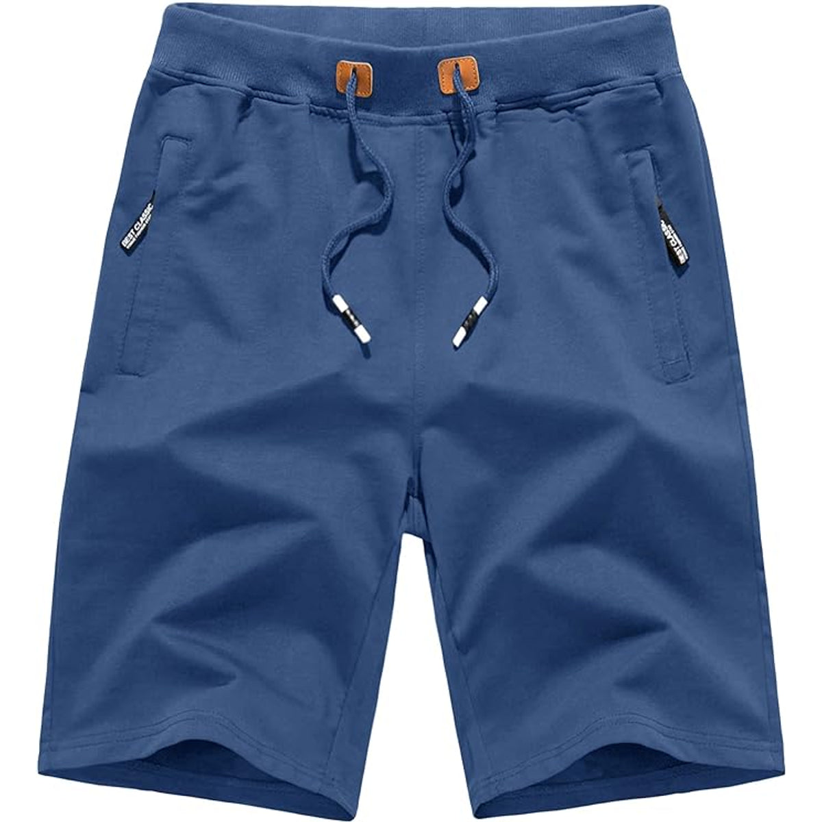 Men's Cargo Shorts Cotton Blend Knee-Length with Zipper Pockets 12