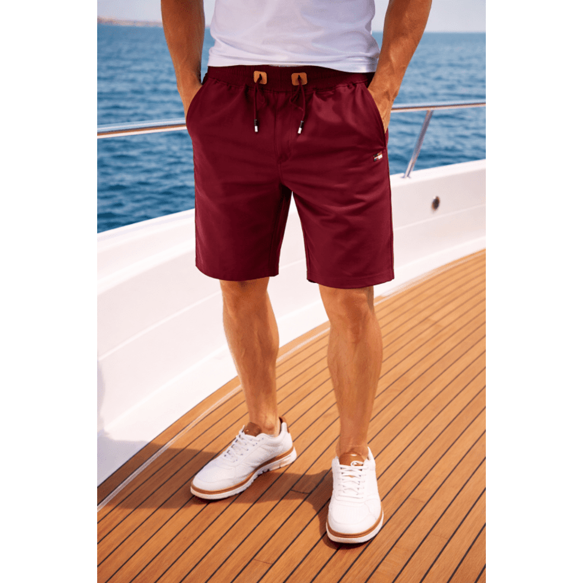 Men's Cargo Shorts Cotton Blend Knee-Length with Zipper Pockets 7