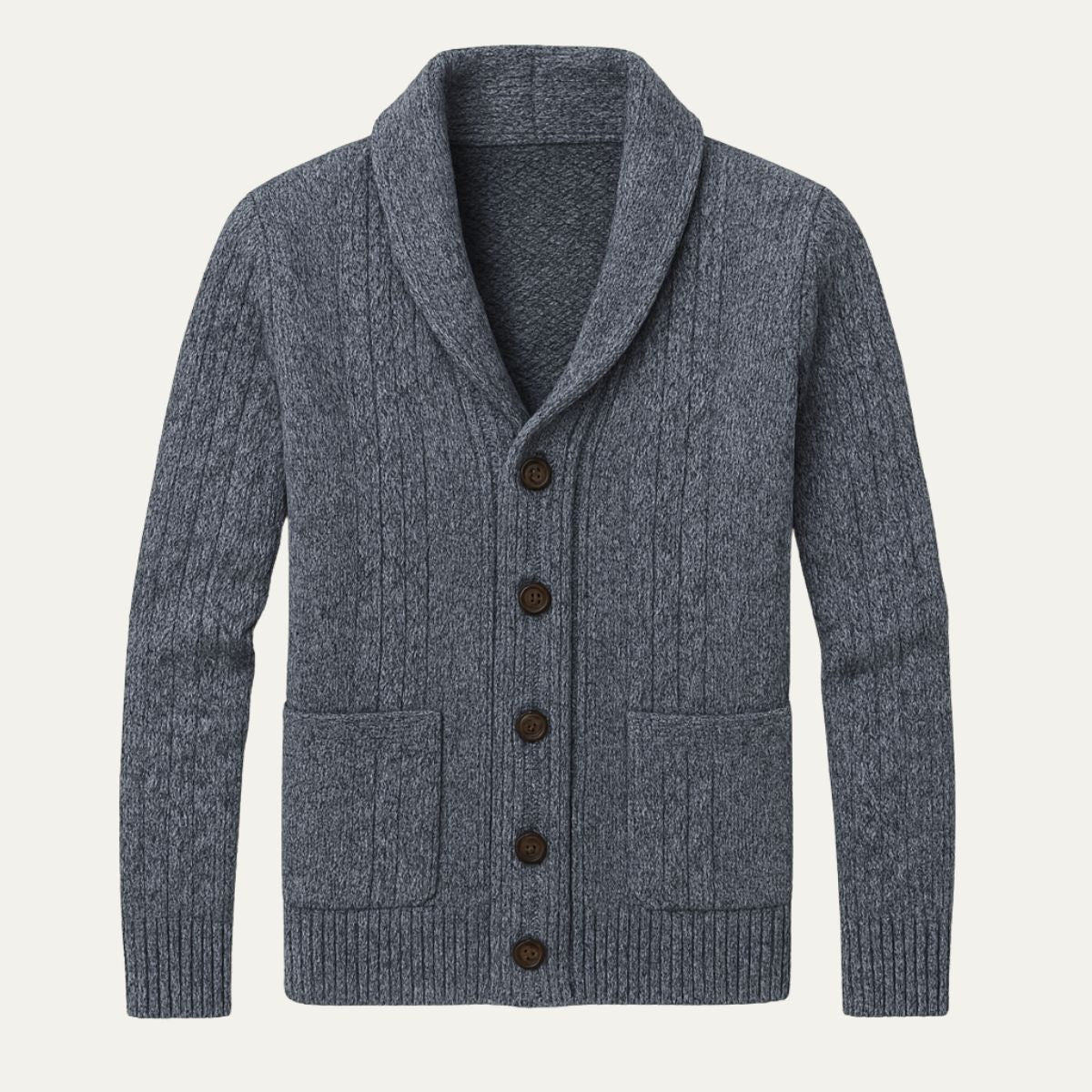 Men's Cashmere Cardigan Relaxed Fit Timeless Elegance Black 7