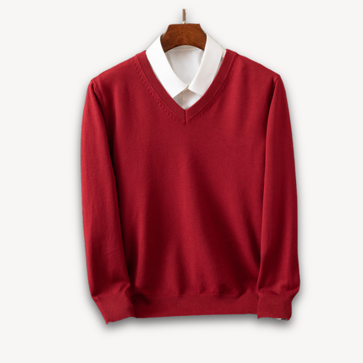 Men's Cashmere V-Neck Sweater Slim Fit Lightweight Casual Formal Wear 6