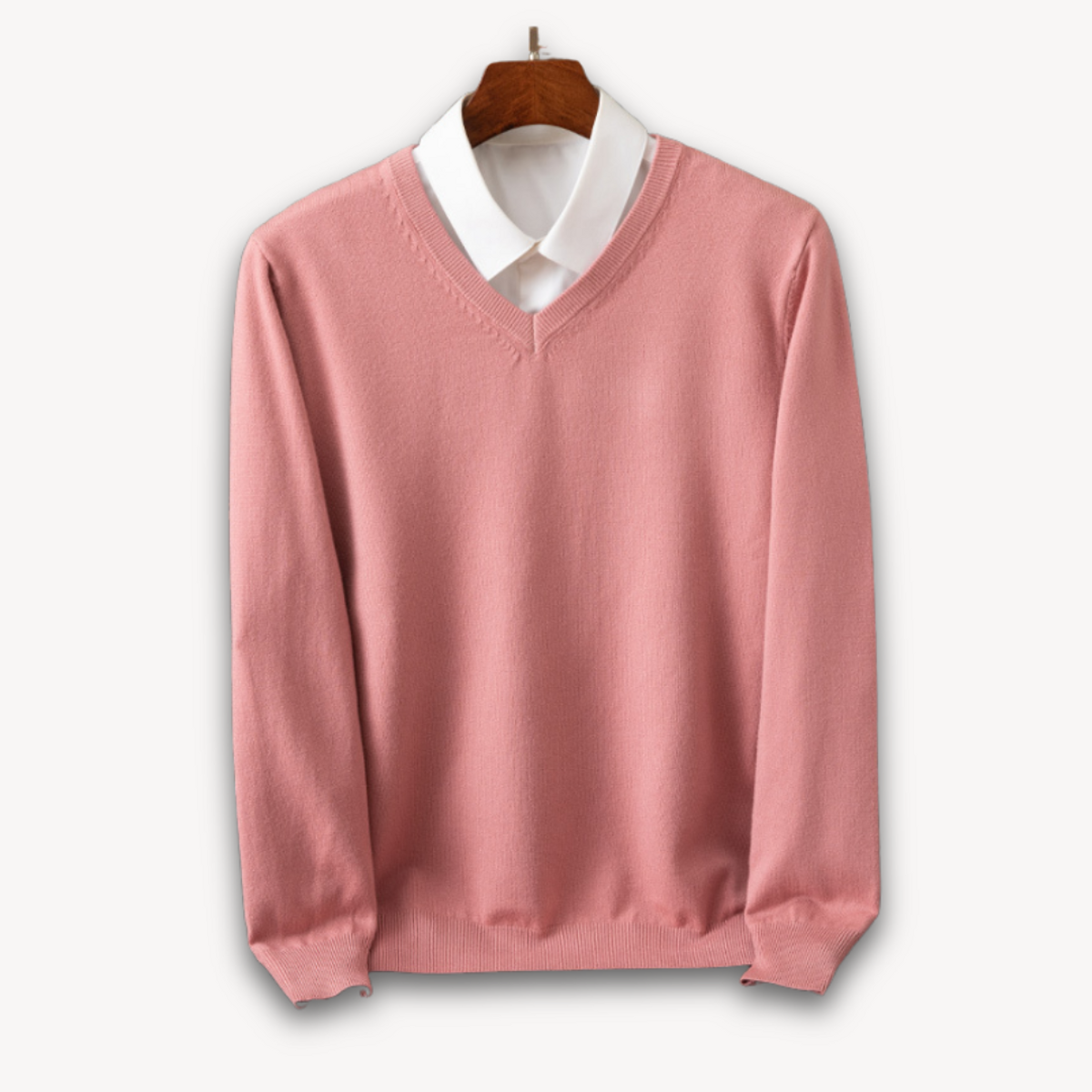 Men's Cashmere V-Neck Sweater Slim Fit Lightweight Casual Formal Wear 8