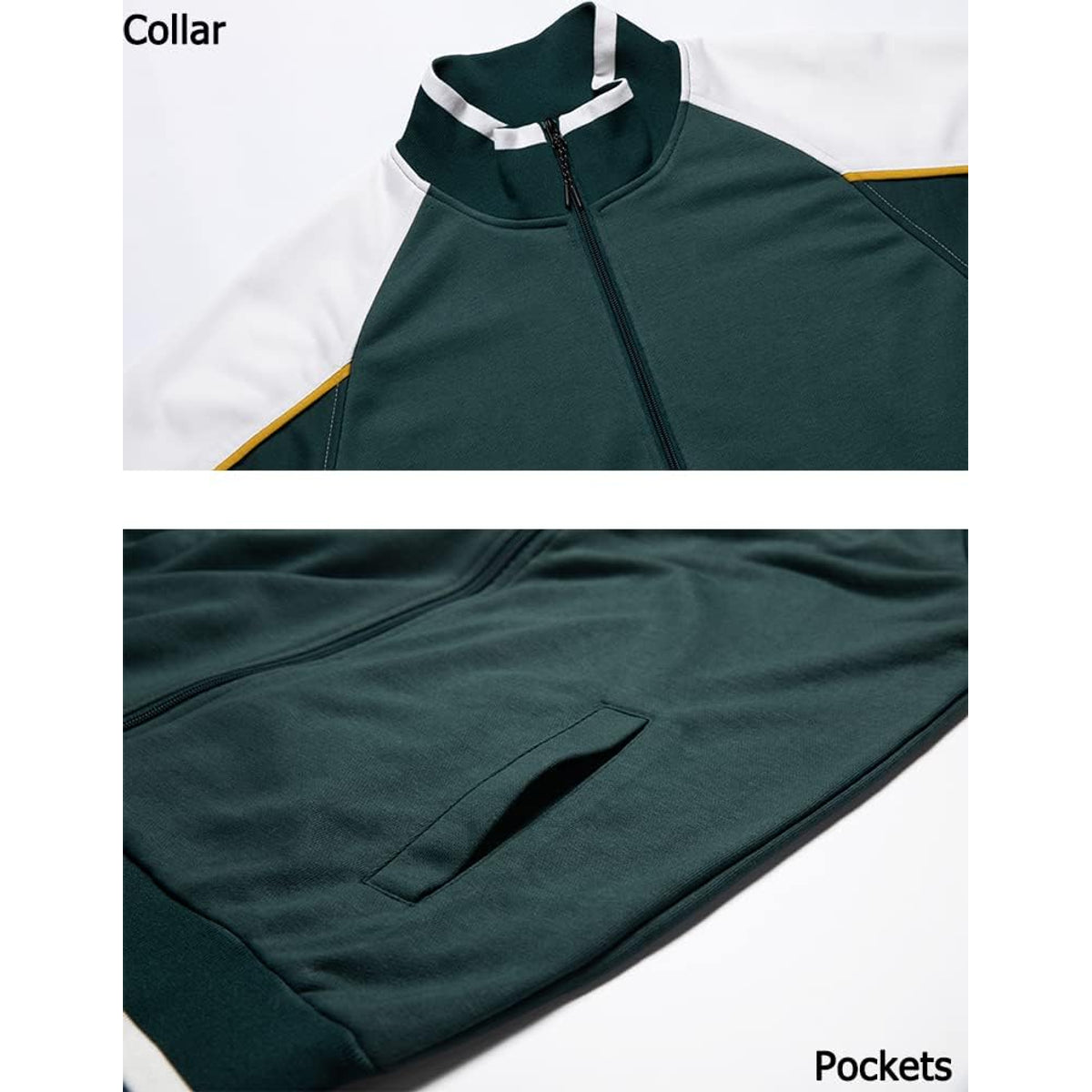 Men's Colorblock Tracksuit 2-Piece Set Athletic Stripe Design Casual Streetwear 3