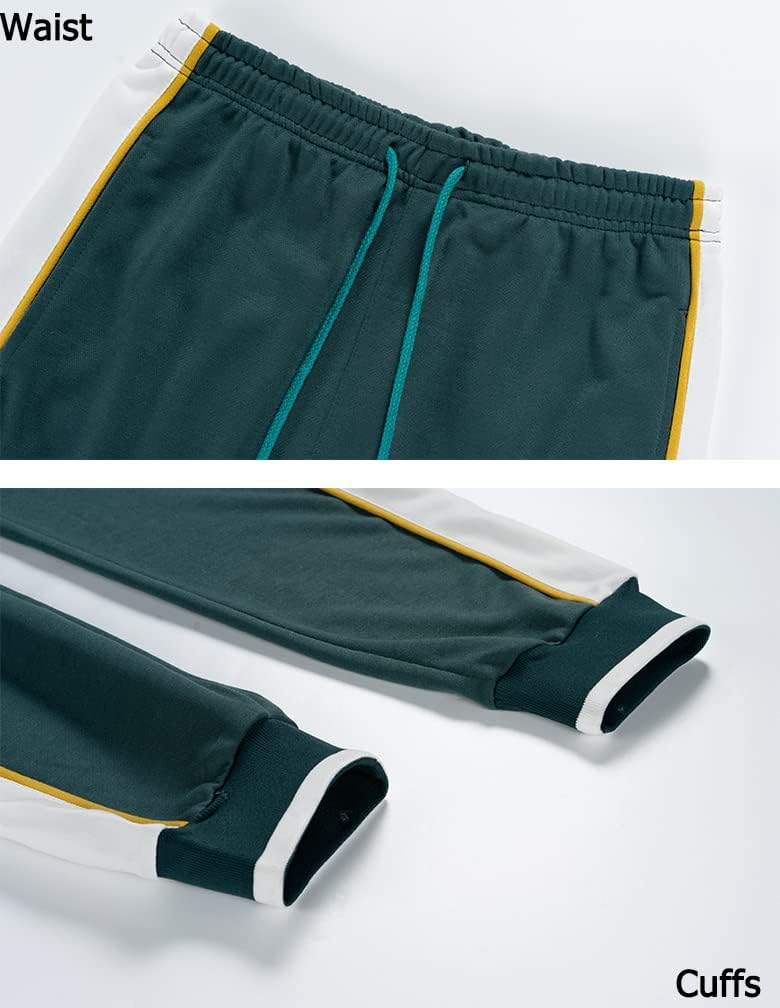 Men's Colorblock Tracksuit 2-Piece Set Athletic Stripe Design Casual Streetwear 4