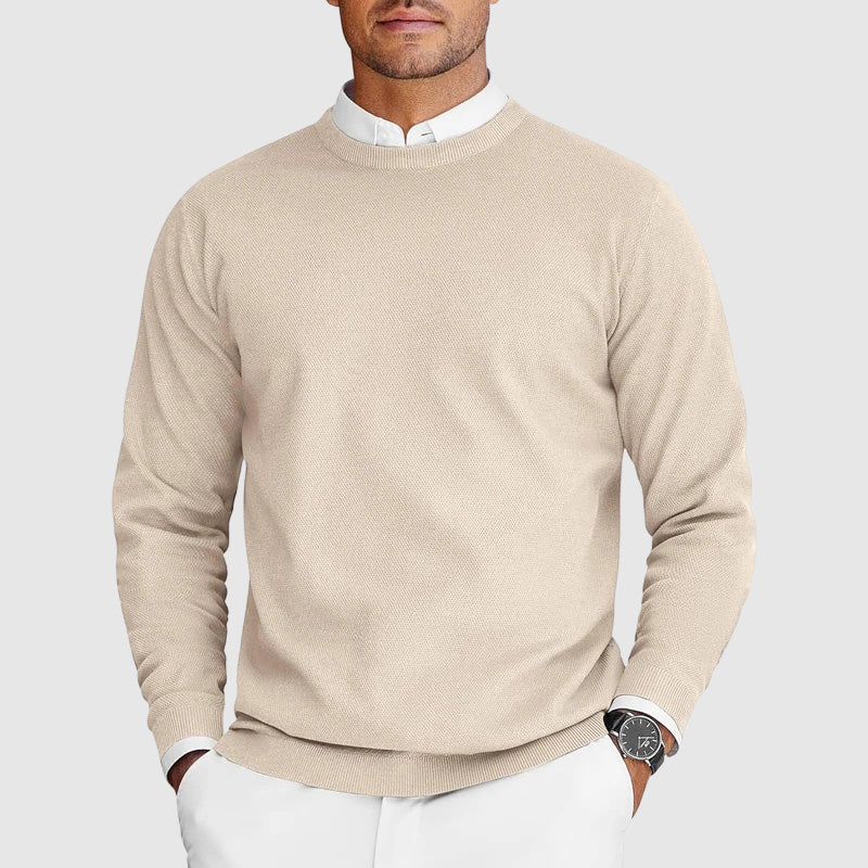 Men's Crew Neck Sweater Lightweight Casual Comfort for Chilly Days 2