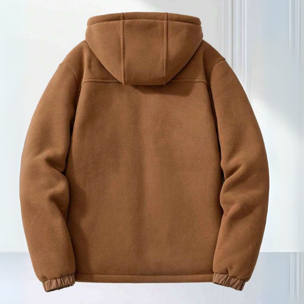 Men's Fleece Winter Jacket Hooded with Zipper Pockets Casual Stylish 2