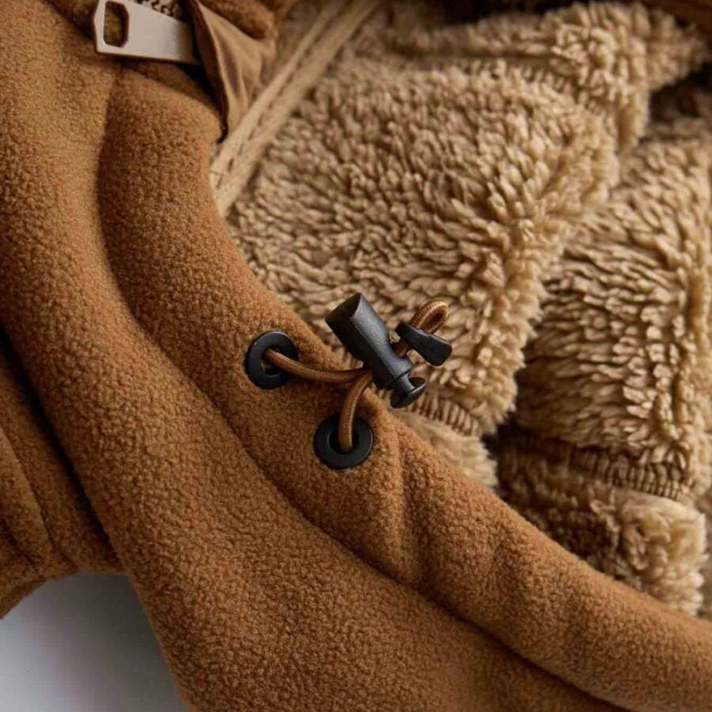 Men's Fleece Winter Jacket Hooded with Zipper Pockets Casual Stylish 3