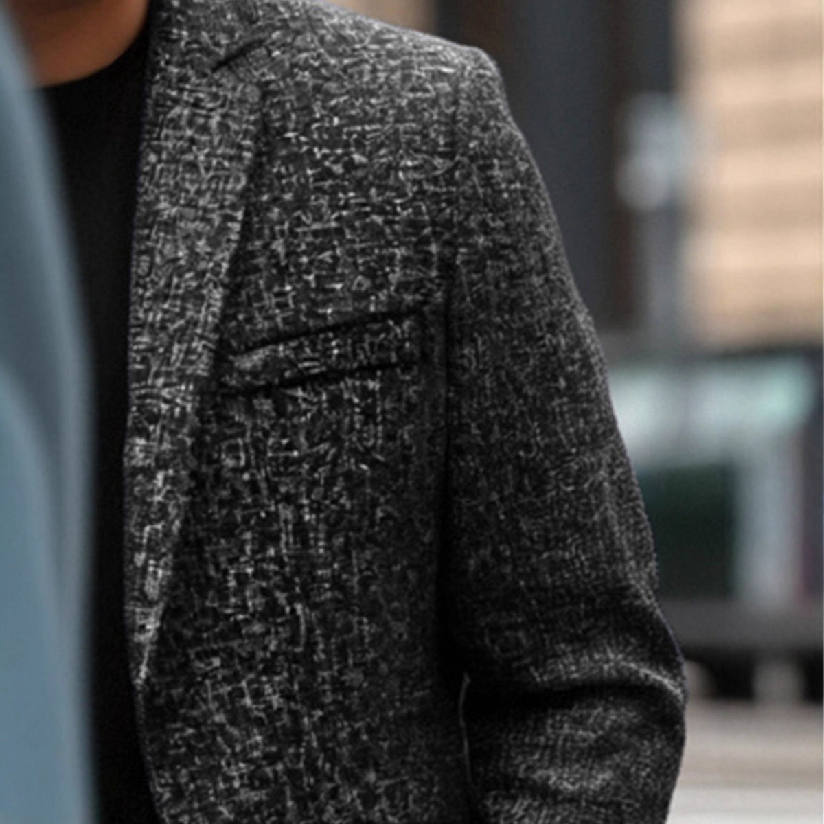Men's Jacket Slim Fit Single-Breasted Casual Coat for Modern Style 3