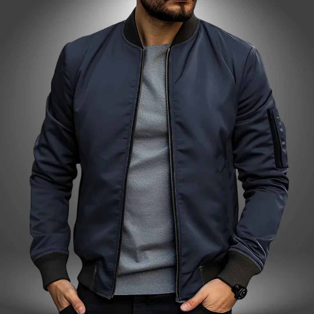 Men's Lightweight Bomber Jacket Casual Windbreaker for Modern Streetwear 0