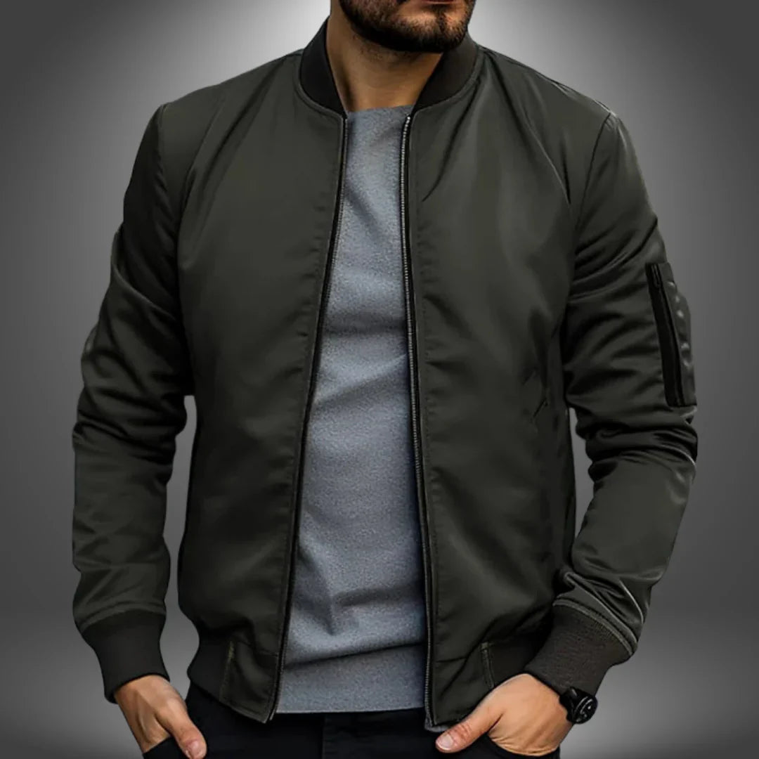 Men's Lightweight Bomber Jacket Casual Windbreaker for Modern Streetwear 3