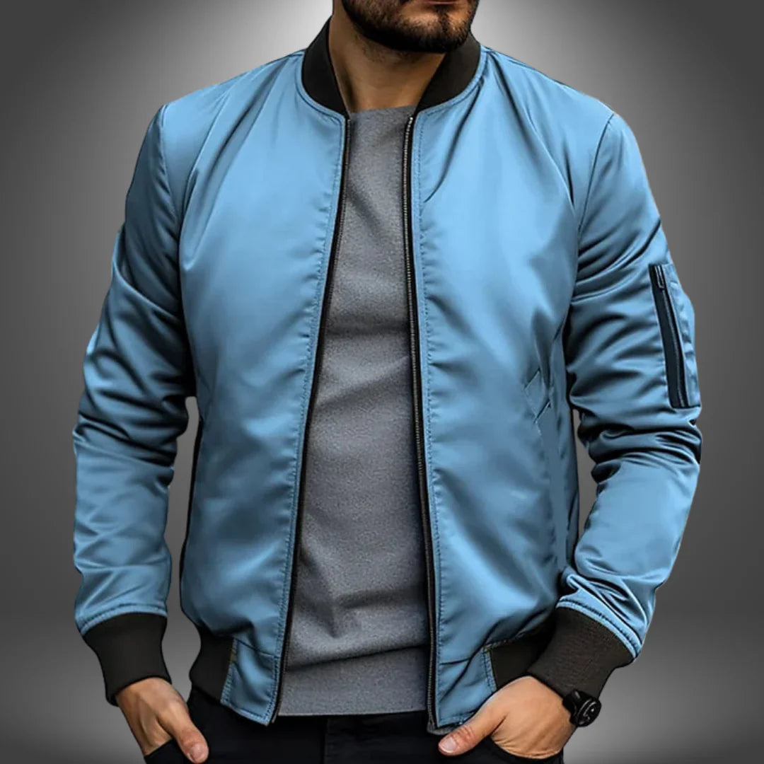 Men's Lightweight Bomber Jacket Casual Windbreaker for Modern Streetwear 6